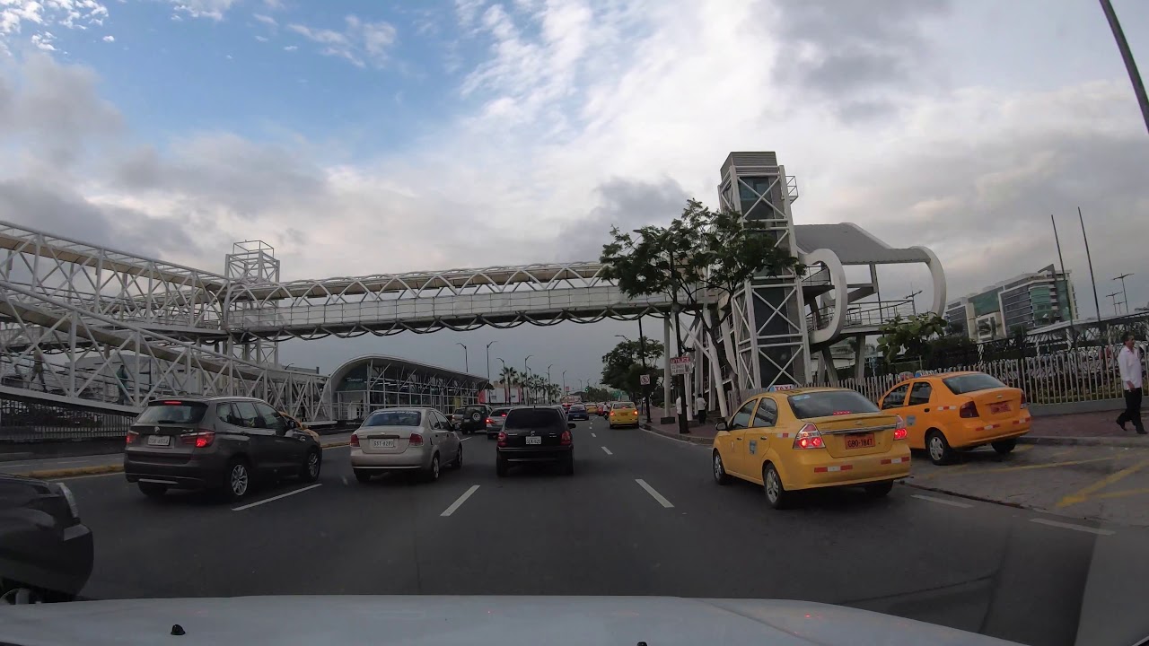Driving in Guayaquil: Avenida Fransisco de Orellana to Plaza Lagos Samborondon