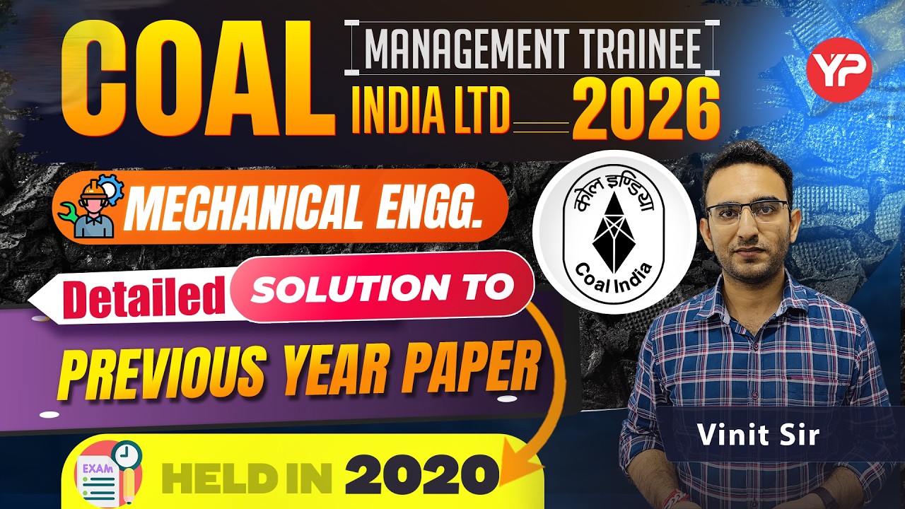 CIL Mechanical MT, Detailed solution to previous year's paper held 2020 | Live classes from 13th May
