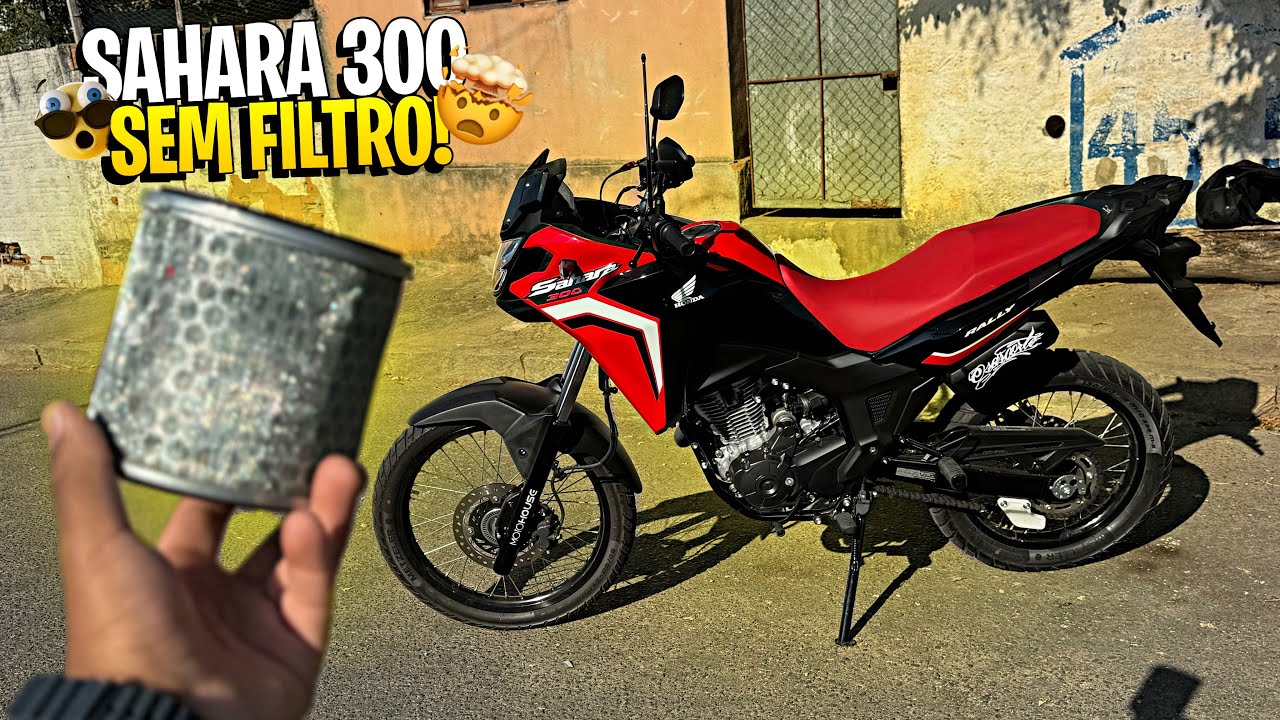 COMO TIRAR O FILTRO DA HONDA SAHARA 300 2024! QUE ABSURDO FICOU ESSE BARULHO 😱