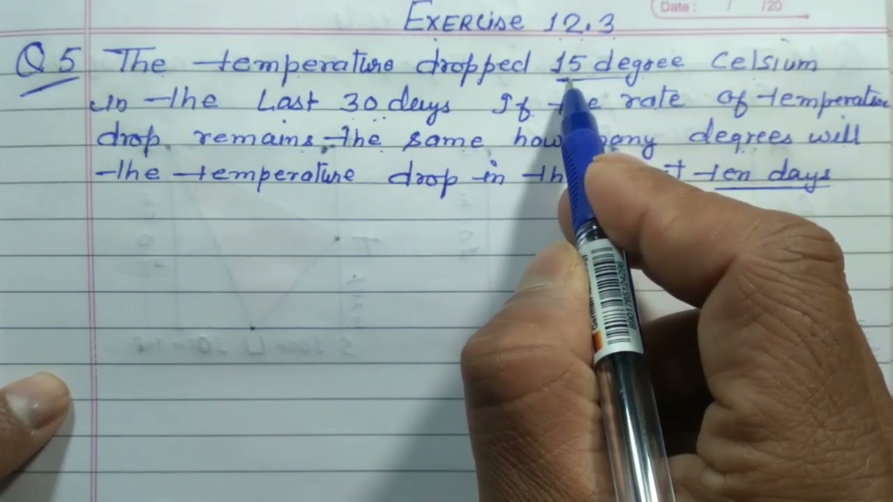 Class 6 - Exercise 12.3 - Q 5 | The temperature dropped 15 degree celsium in the last