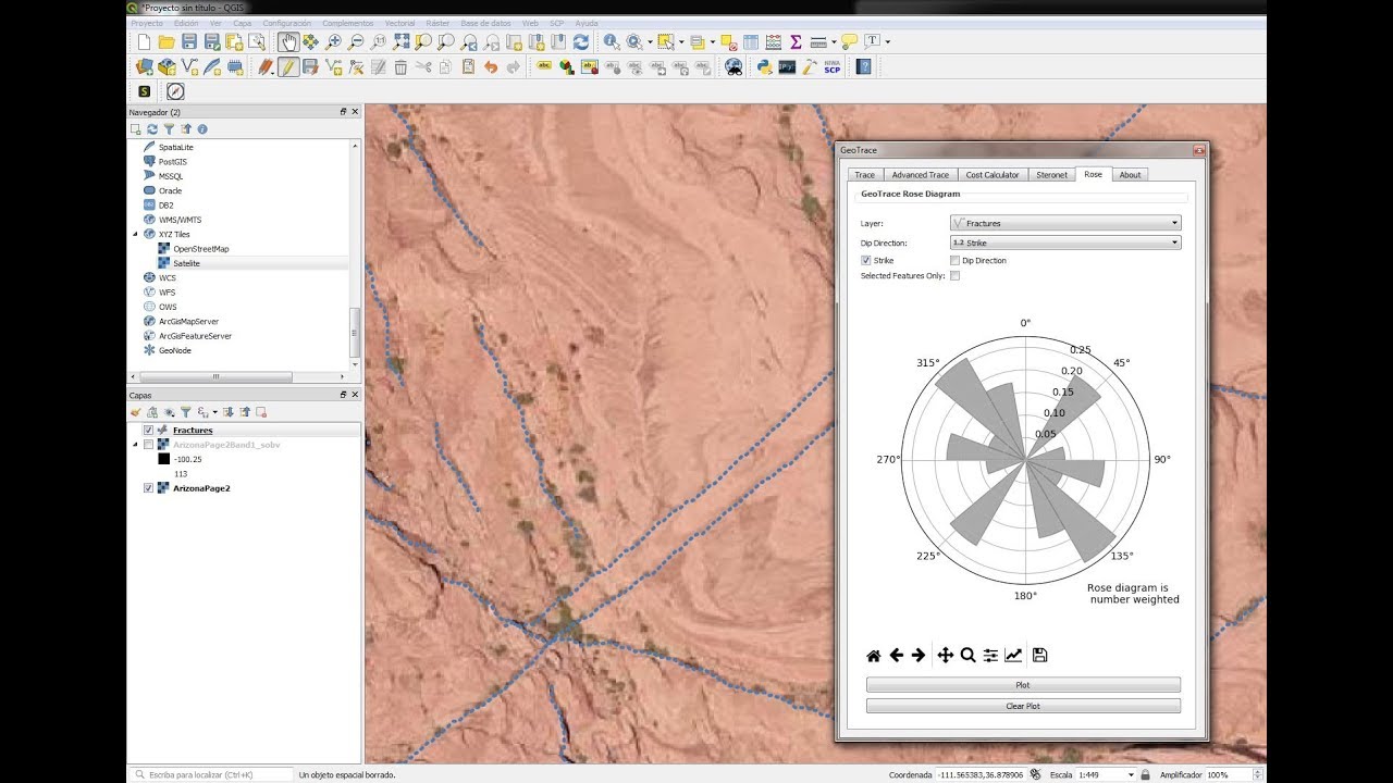 Извлечение геологических разломов и представление ориентации в QGIS с помощью GeoTrace — Учебное ...