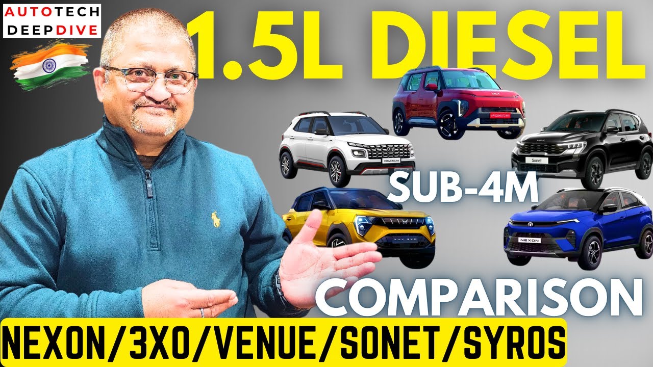 SUB 4M-DIESEL NEXON/3XO/VENUE/SONET/SYROS #kia #hyundai #mahindra #tata #car #carcomparison