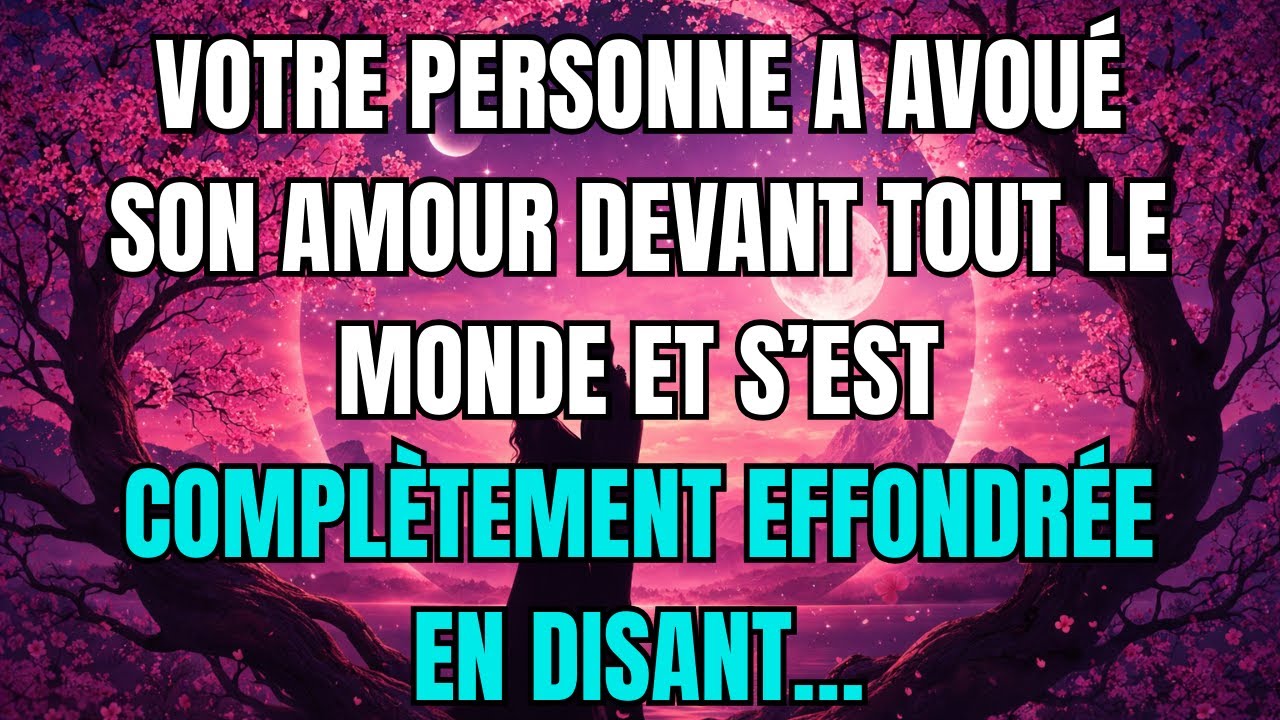 Les anges disent que Votre personne a avoué son amour devant tout le monde et s’est complètement...