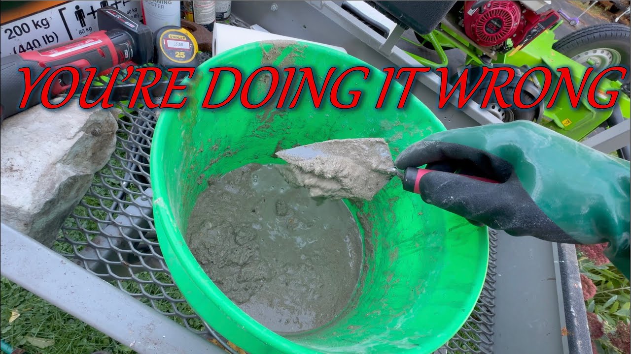 First-Time Mason Part 1: I Used the Wrong Mix TWICE | Honest Beginner Stone Siding Mortar Repair