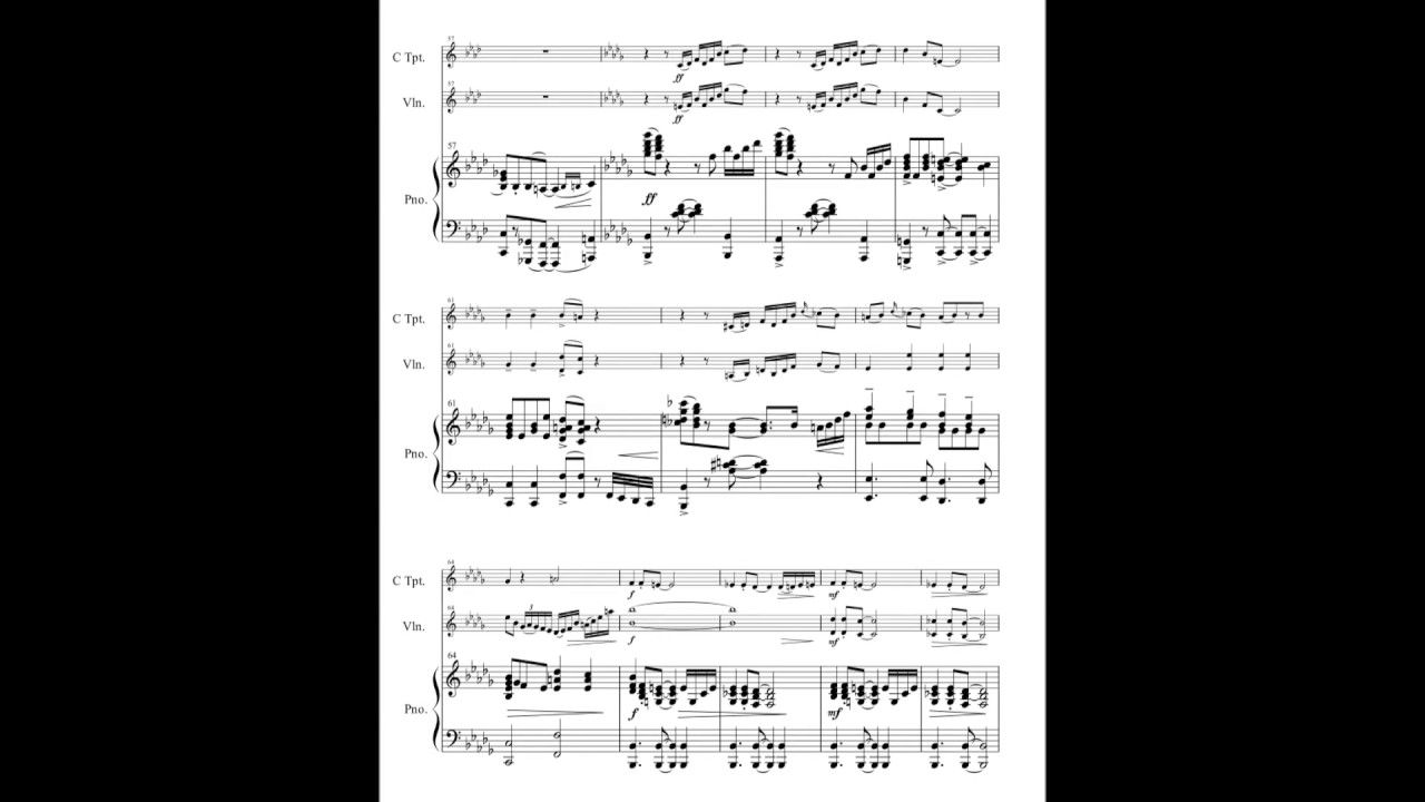 Trio for Trumpet, Violin, and Piano. 