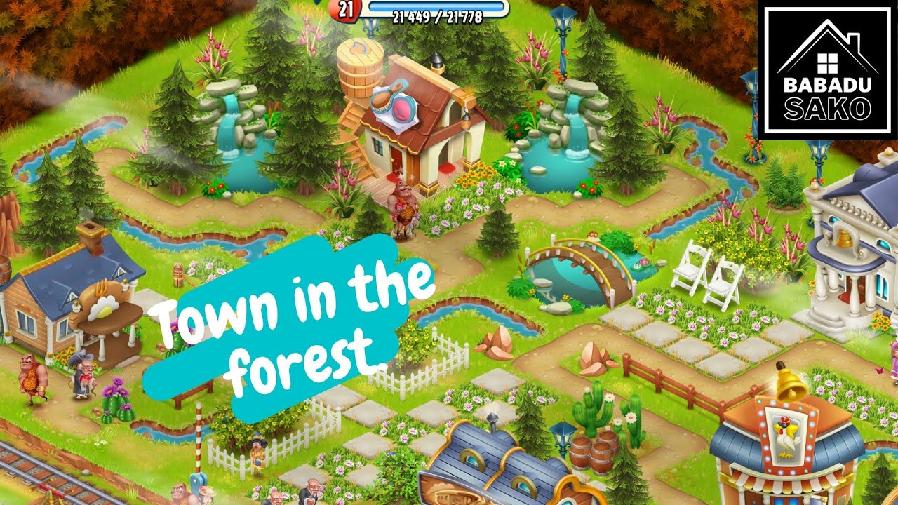 Hay Day : TownDesign! ep.4 : Town in the forest…!