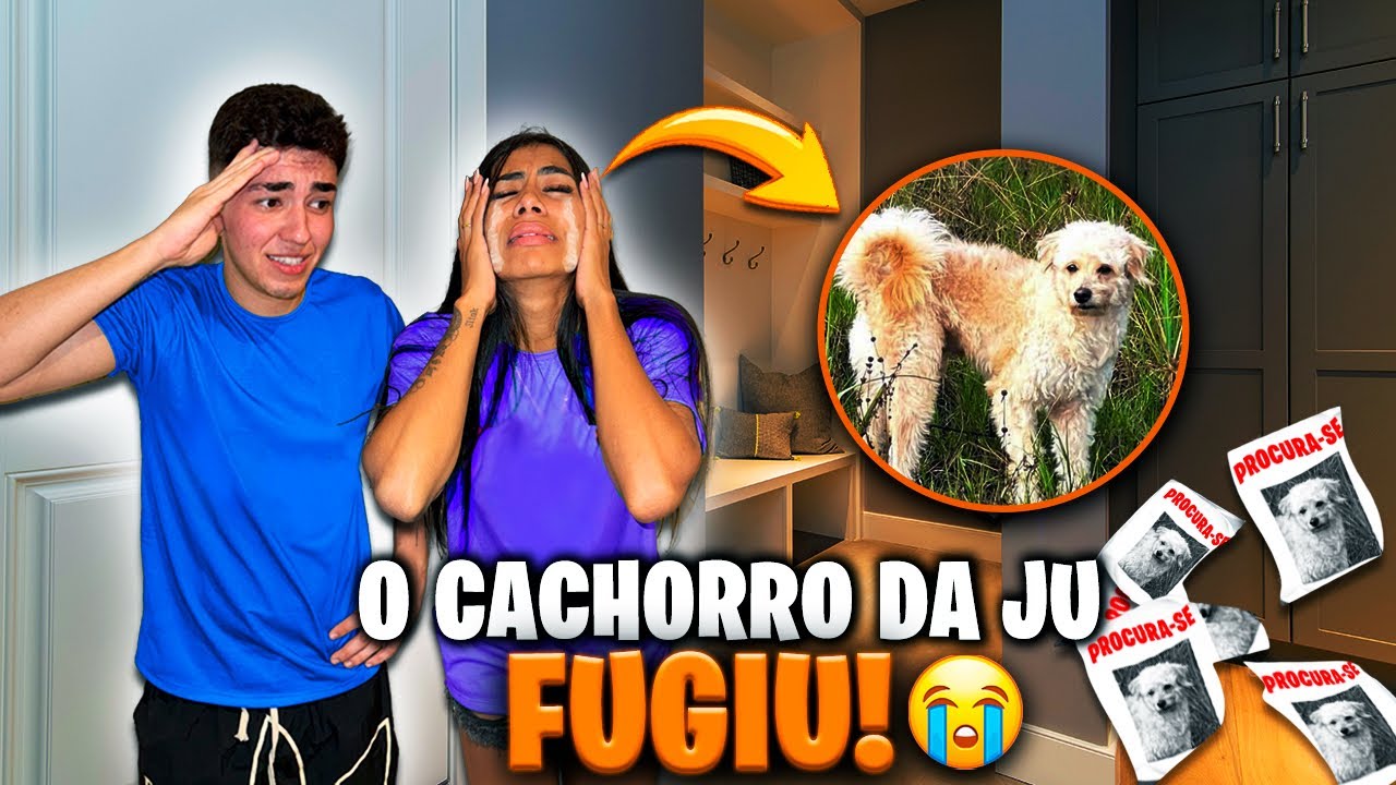 O CACHORRO DA JU FUGIU *ela chorou muito 