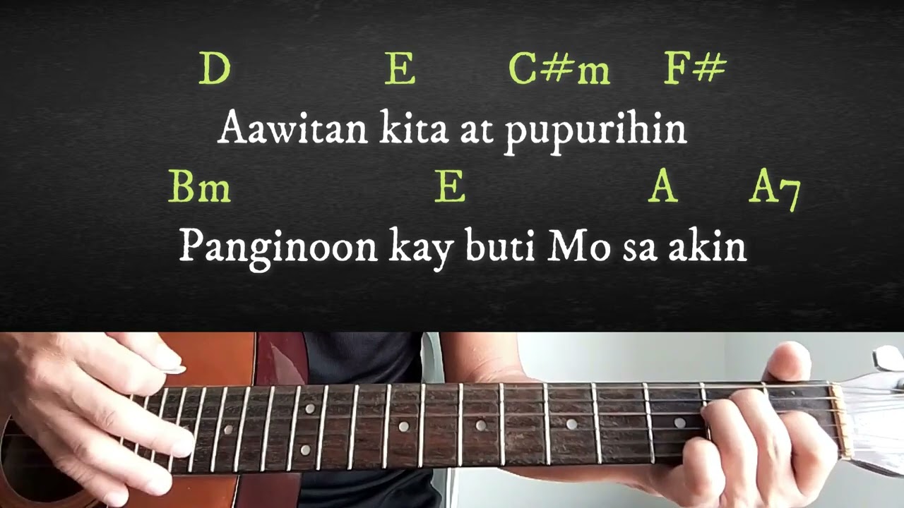 Katapatan Mo/kaybuti Mo sa akin-Worship guitar tutorial with chords and lyrics:playthrough