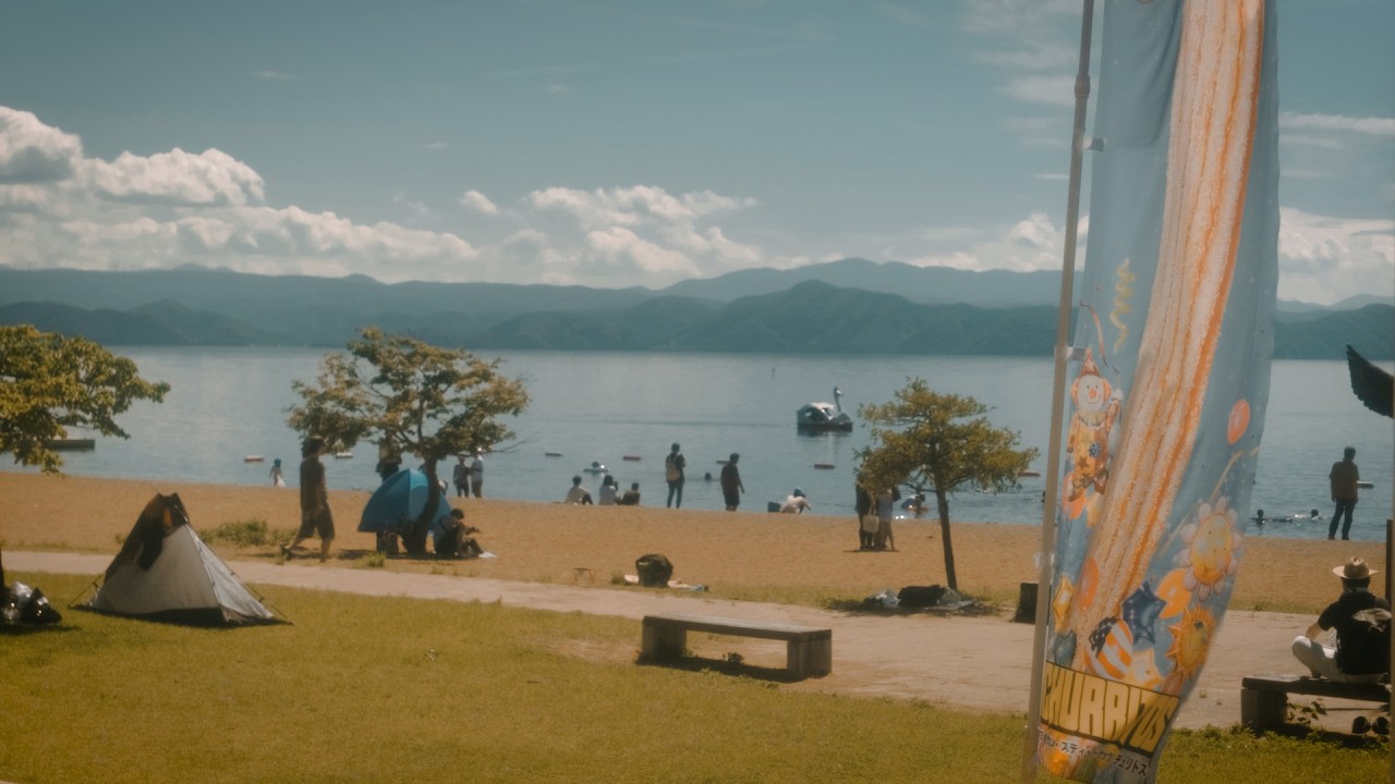 Day out at Lake Inawashiro, Japan.