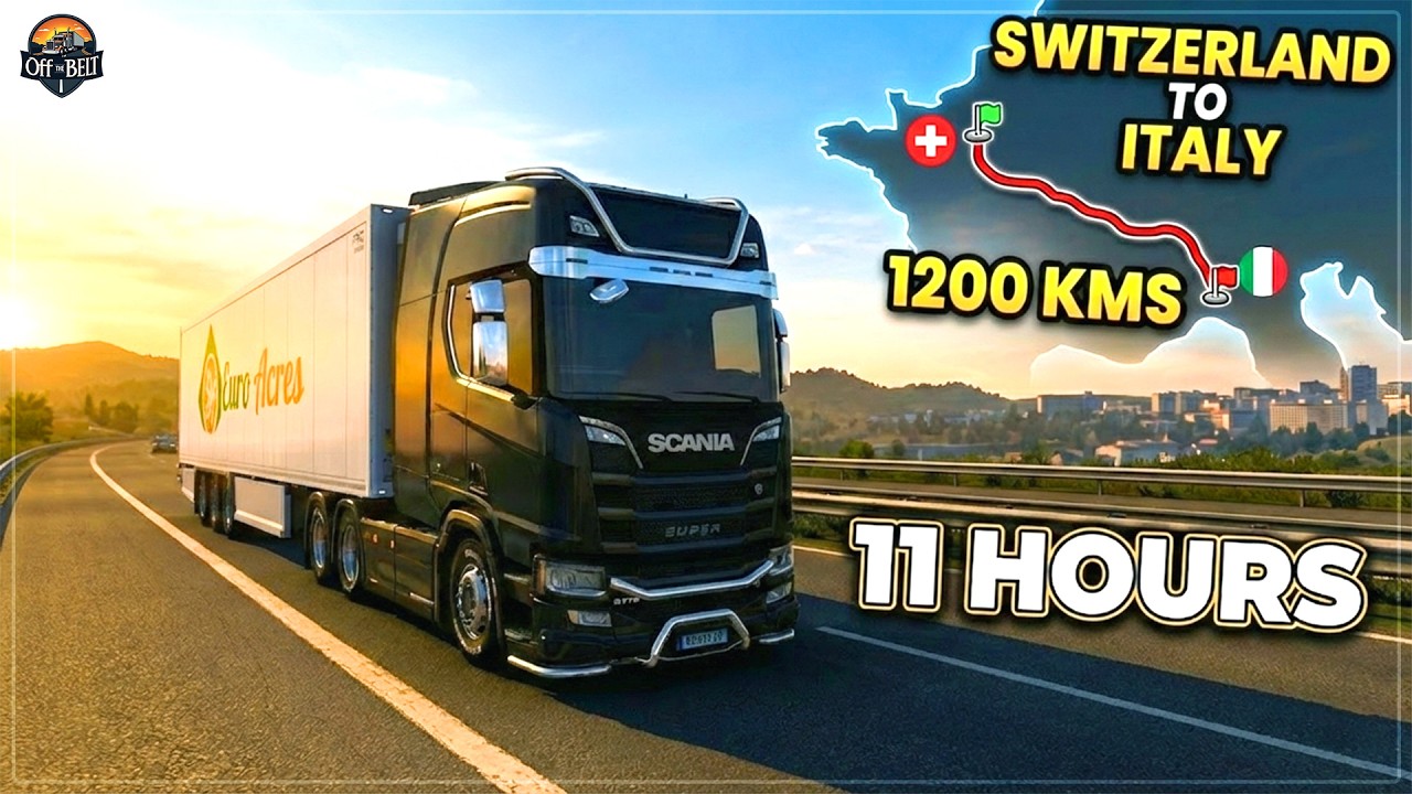 Switzerland to Italy - Relaxing Day Truck Drive | Euro Truck Simulator 2 (No Commentary)