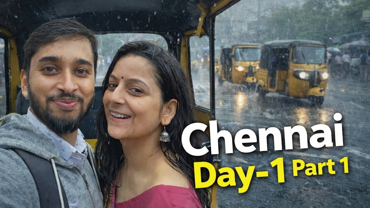 Chennai Day 1 - Part 1 | Perambur Station to Hostel Auto Ride in Rain |