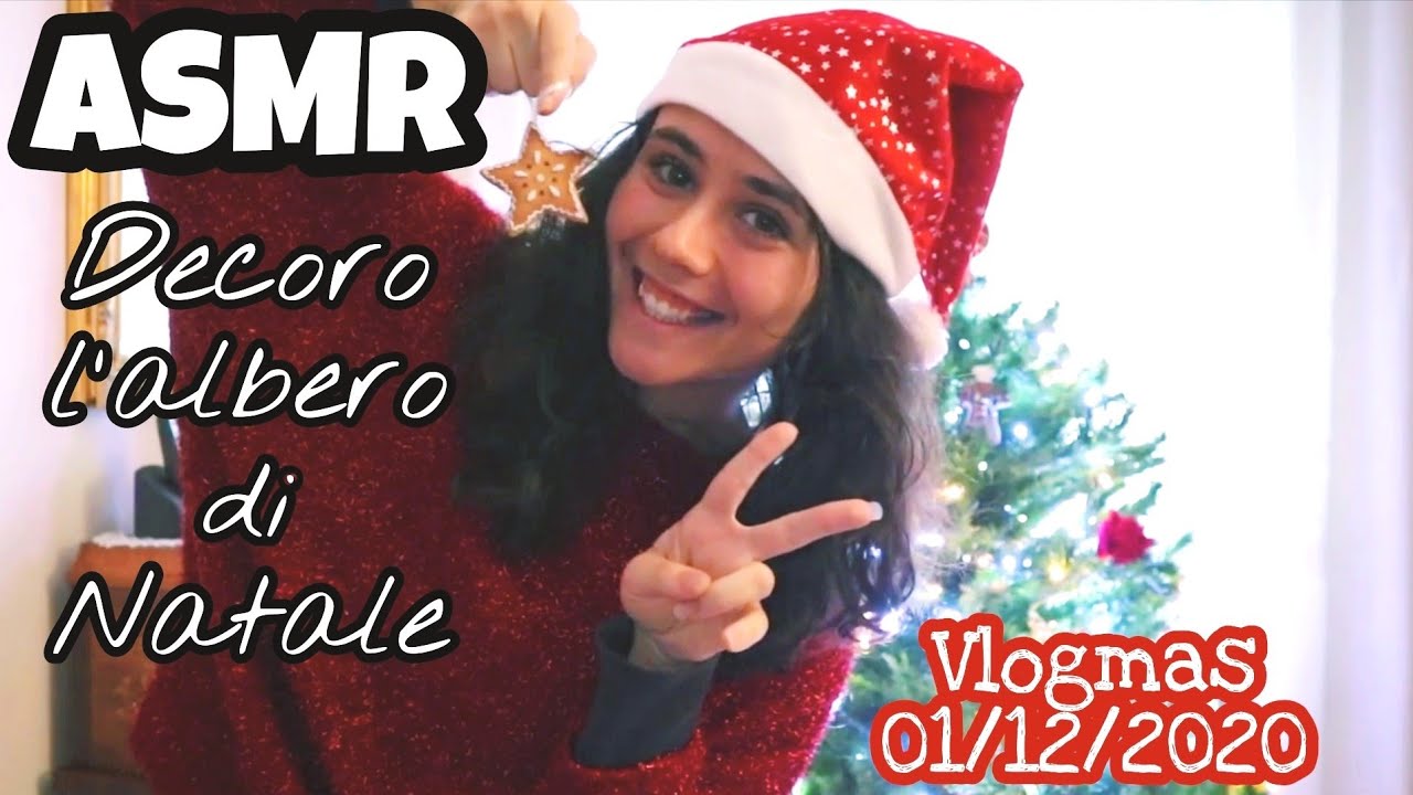 ASMR Decoro l'albero di Natale🎄❤️ || Tapping su decorazioni natalizie || Vlogmas 01/12/2020