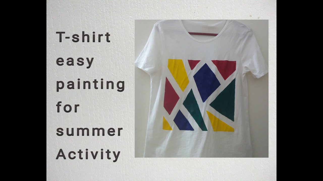 Summer activity easy tshirt fabric painting
