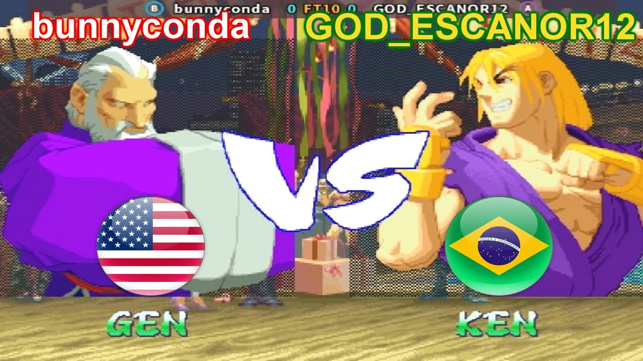 Street Fighter Alpha 2 - bunnyconda vs GOD_ESCANOR12 FT10