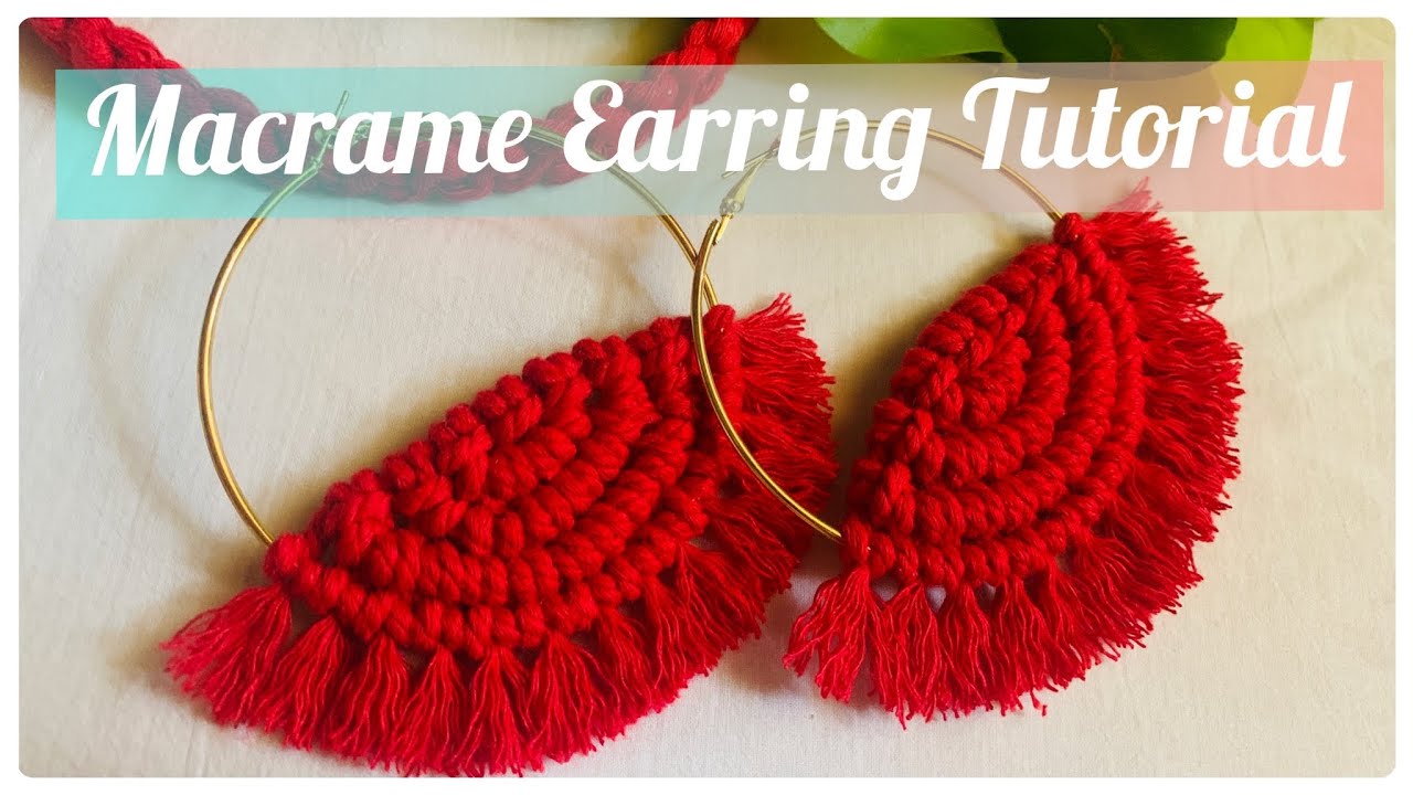 Macrame Earring Tutorial| DIY Easy Macrame Earring| Semi Circle Boho Earring| Beginner Friendly.