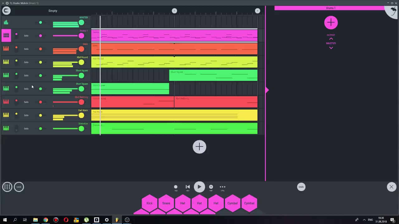 [FL Studio Mobile] Techno LIVE