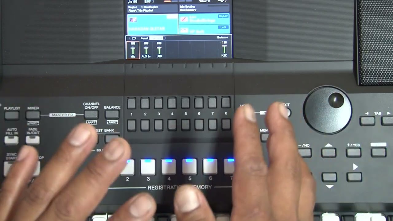 YAMAHA PSRSX600 Como ajustar volumen de los sonidos ala registracion de memoria