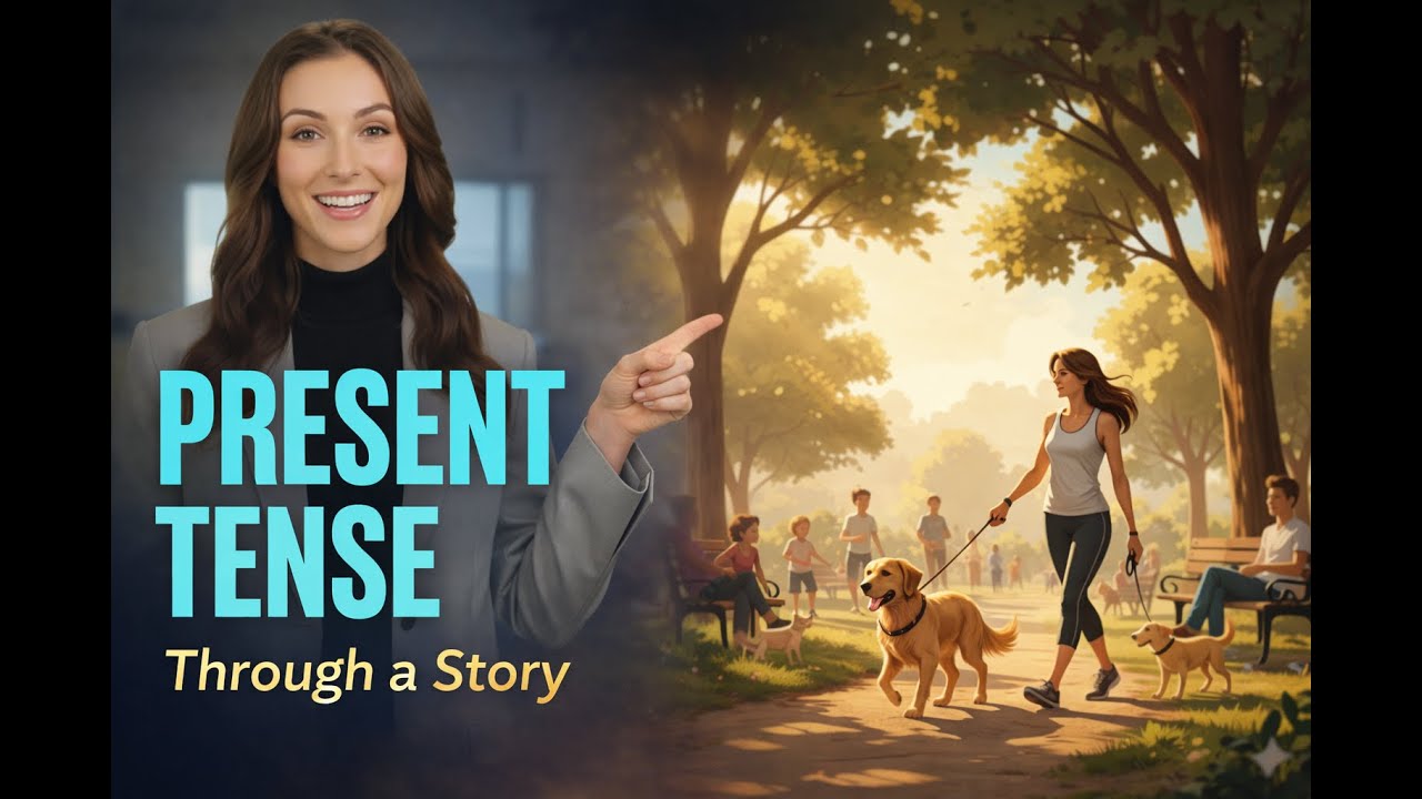 Stop Memorizing! Learn Present Tense Naturally Through Story (English Lesson)| English Grammar Tales
