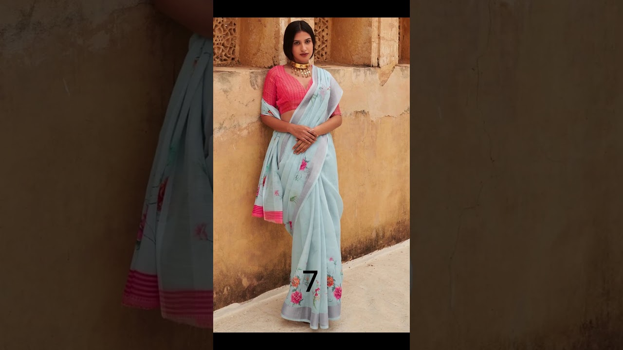 Look Fresh & Fabulous This Summer With A Linen Saree!/ Links In Description/ #shorts #saree #linen