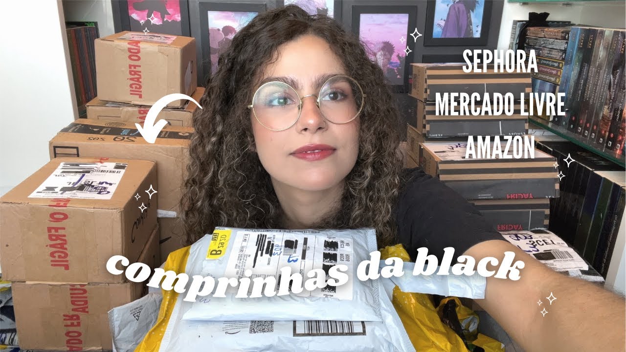 SUPER unboxing da black friday: maquiagens, produtos de cabelo, blusas, figures e itens de decoração