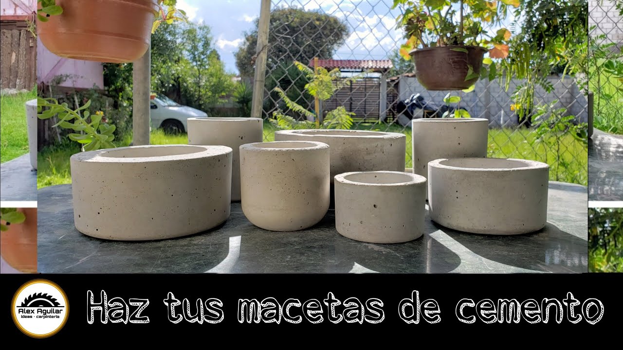 Como hacer macetas de cemento, tutorial completo paso a paso.