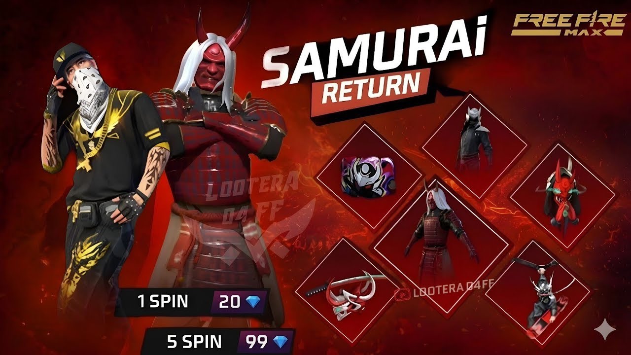 Zombie Samurai Bundle Return 🤯💥 | Golden Hip Hop Bundle Return| Free Fire New Event | Ff New Event