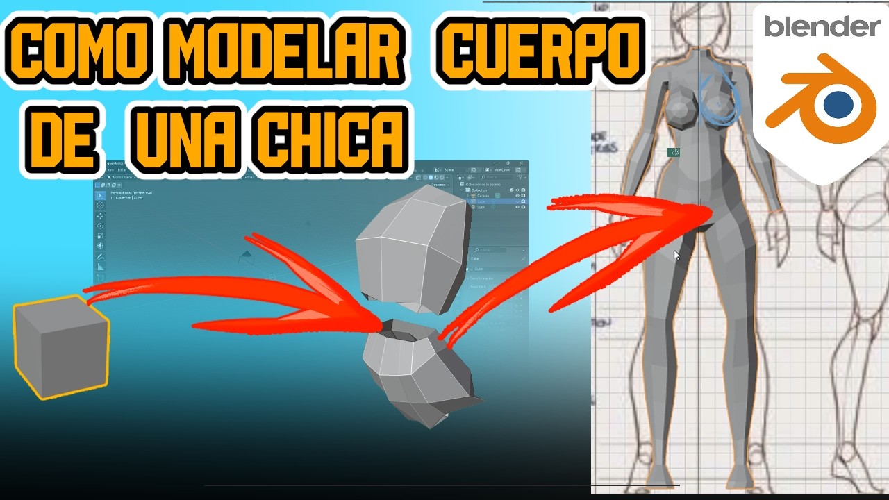 Modelado de Cuerpo 3D en Blender para Principiantes – Súper Fácil