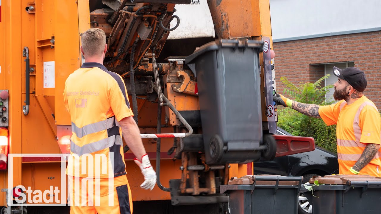 Mit der Müllabfuhr unterwegs: Blockierte Straßen und Kamikaze-Fahrer || Stadt Marl