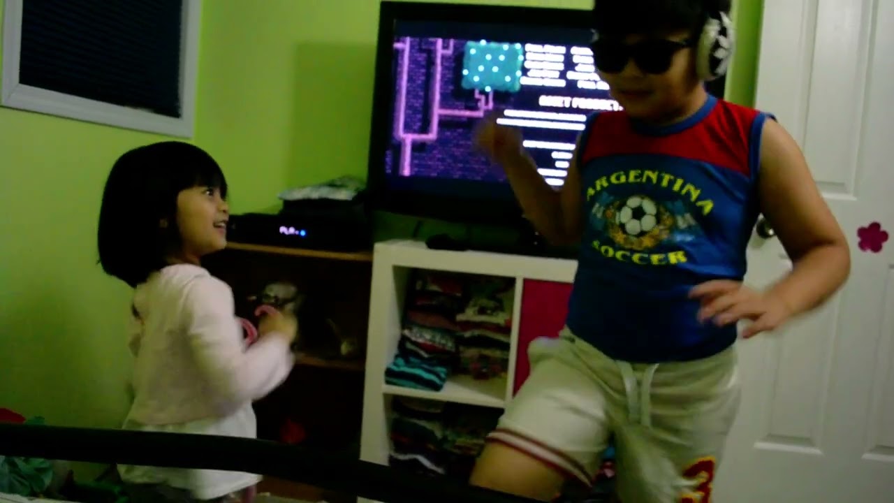 DJ1 - dancing to Wreck-it-Ralph end credits