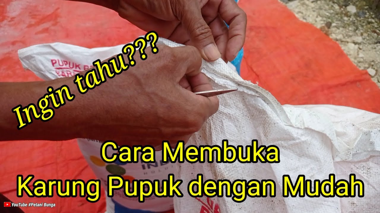 Cara Membuka Karung Pupuk dengan Cepat dan Benar#petanibunga
