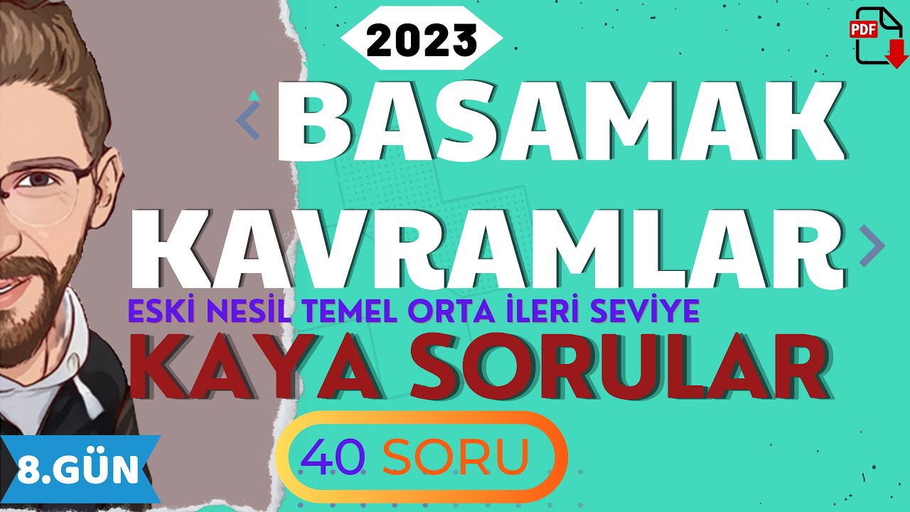 BASAMAK KAVRAMI | Kaya Sorular| 8.GÜN | 80 Günde Devri TYT Matematik | RENKLİ ÜCRETSİZ PDF