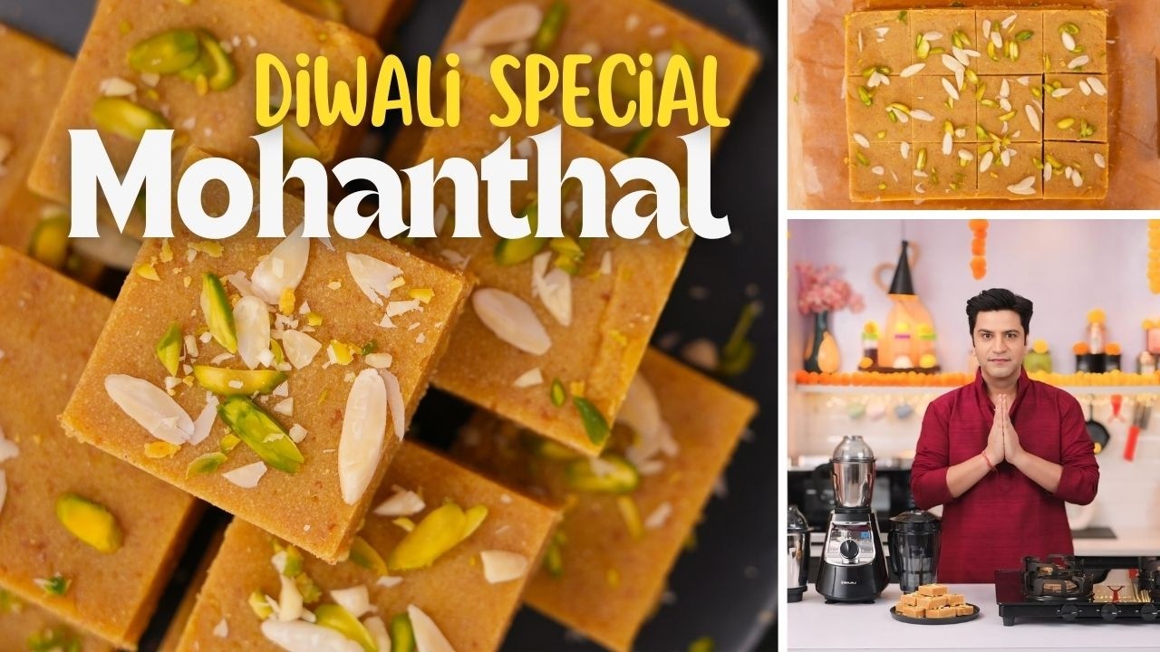 Mohanthal | Indian Dessert | बेसन की बर्फी | दिवाली स्पेशल मोहन थाल | Mithai | Kunal Kapur Recipe