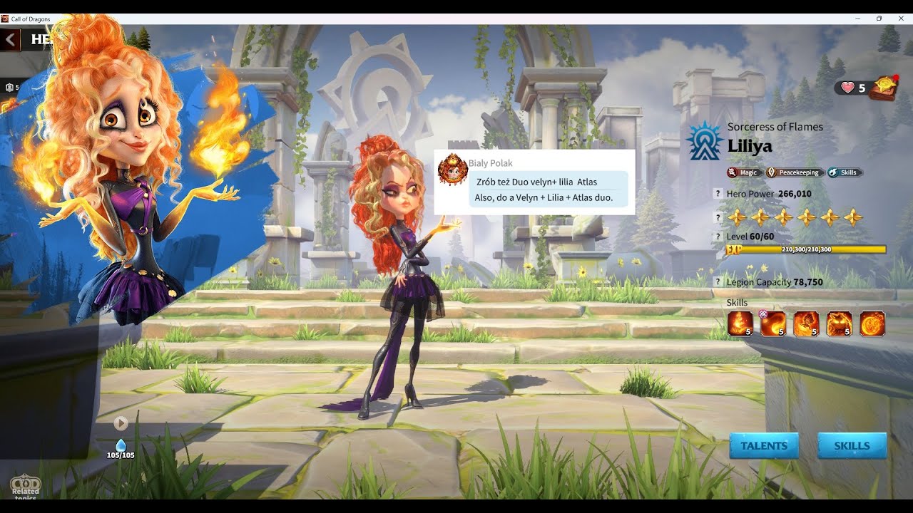 Call of Dragons Liliya Build guide ~ Season 1 / 2