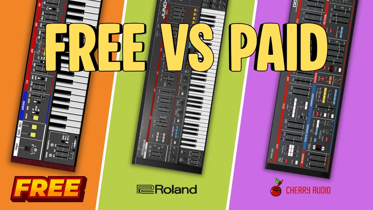 Бесплатные и платные плагины для Juno-106 | KR-106 против Roland против Cherry Audio