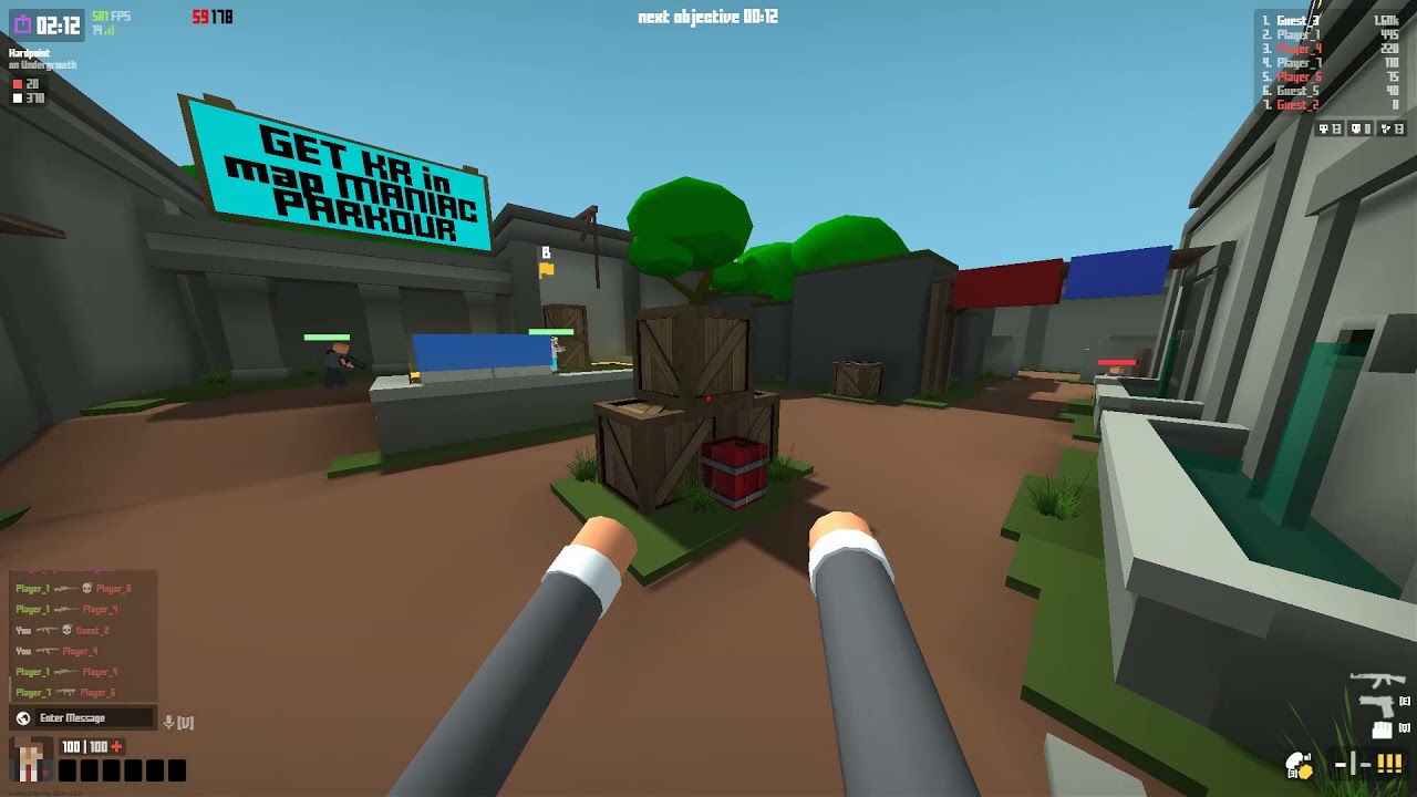 Nuking as a Guest on Undergrowth - Krunker.io