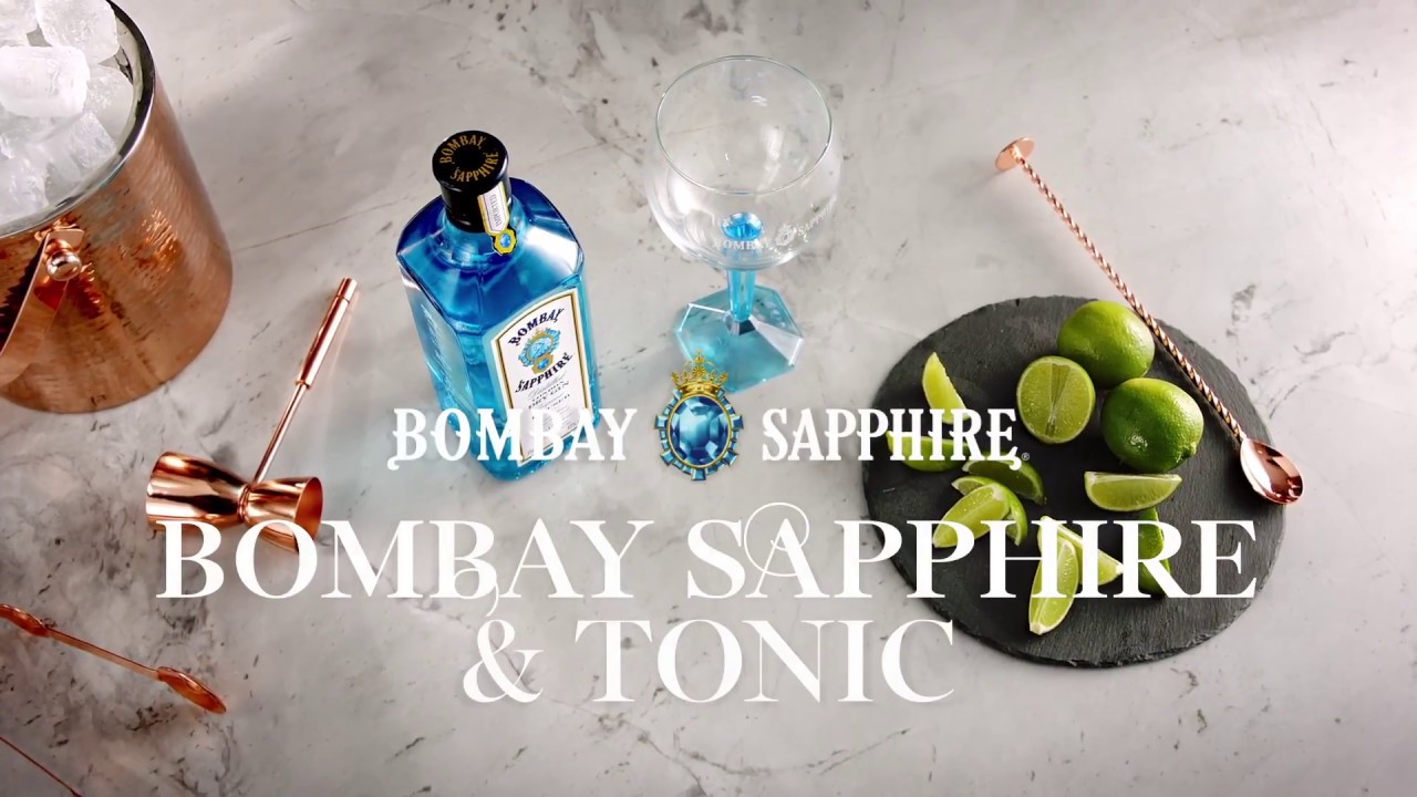 Bombay Sapphire Gin and Tonic [Cocktail Recipe]