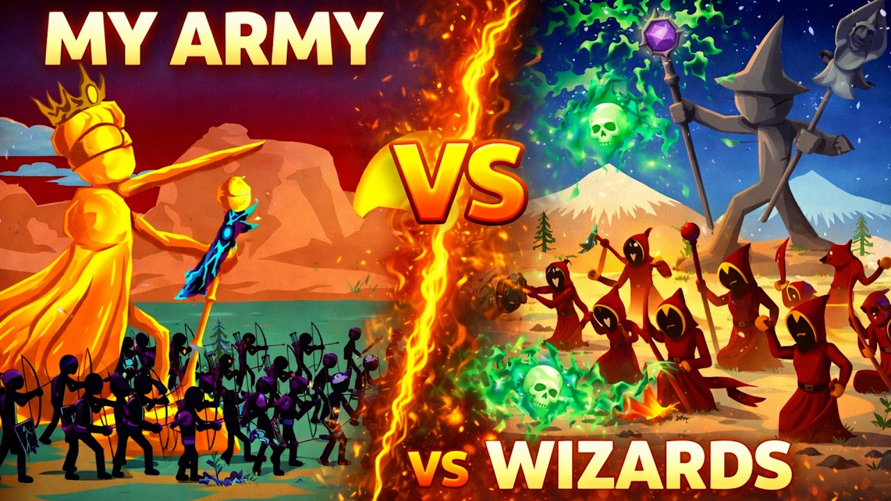 MY ARMY vs WIZARDS 🔥⚔️ | Epic Battle in Stick War Legacy!