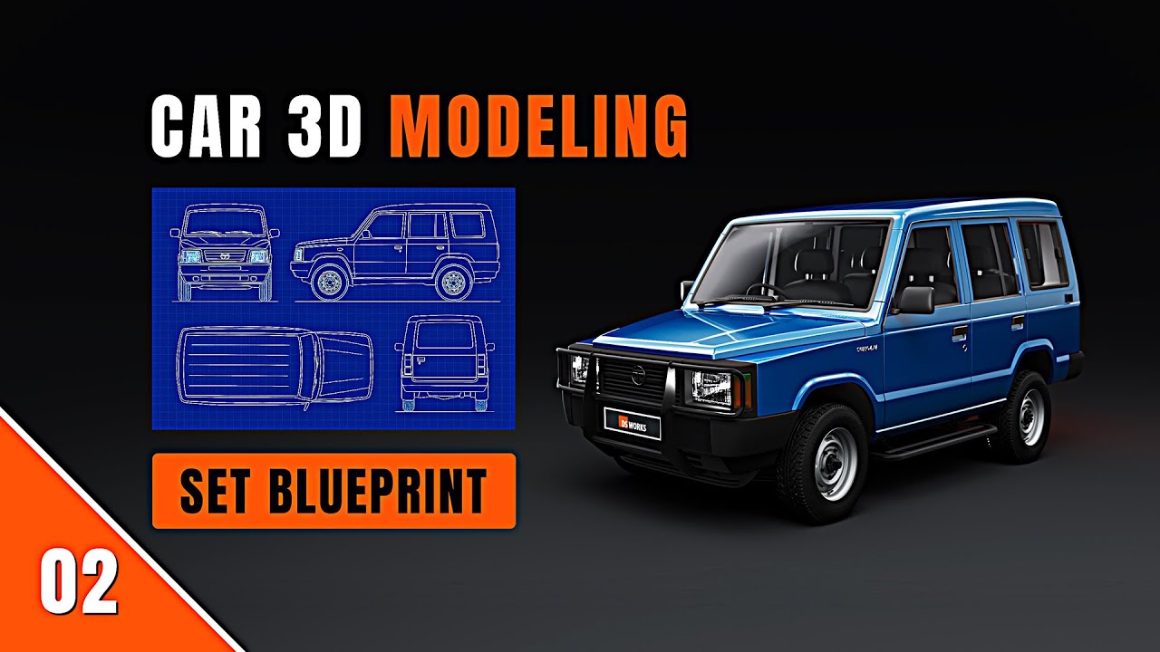 2️⃣ Part 2: 📥 Import References in Maya Like a Pro for Car Modeling ( blueprint )