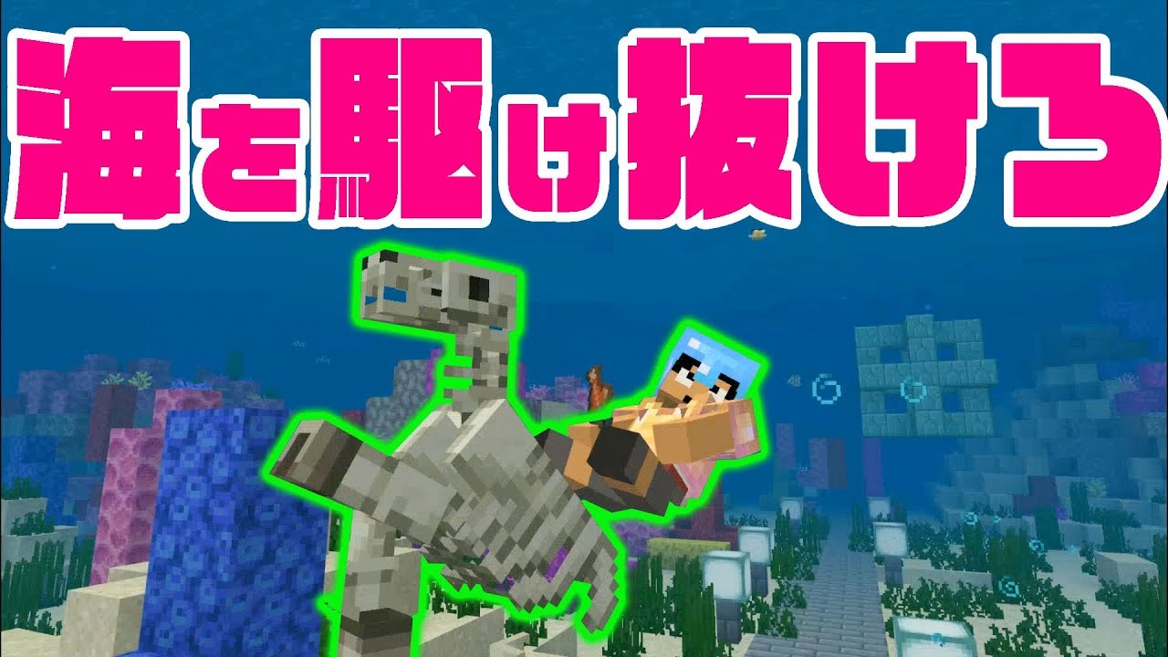 【カズクラ2019】スケルトンホースで海を駆け抜けろ!!マイクラ実況 PART84