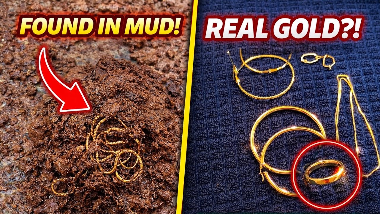 Digging in the Mud… I Found REAL Gold Jewelry?!