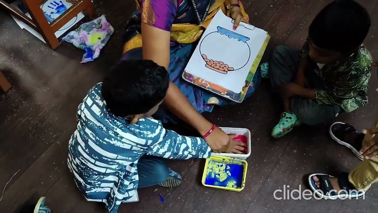 L.K.G Kids Hand Impression 🖐️🎨 #childrensday
