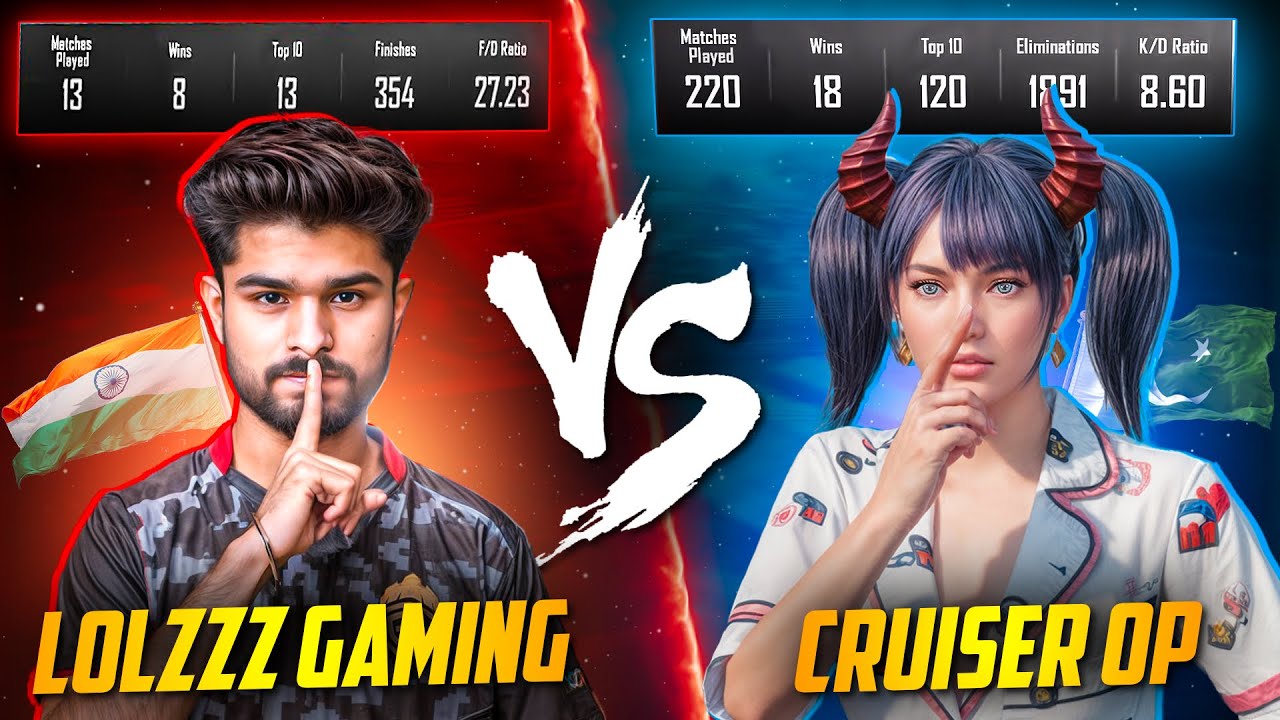 Big INDIAN Youtuber @LoLzZzGaming  Vs Cruiserop | Solo/SQuad Conqueror Push🔥 | PubgMobile