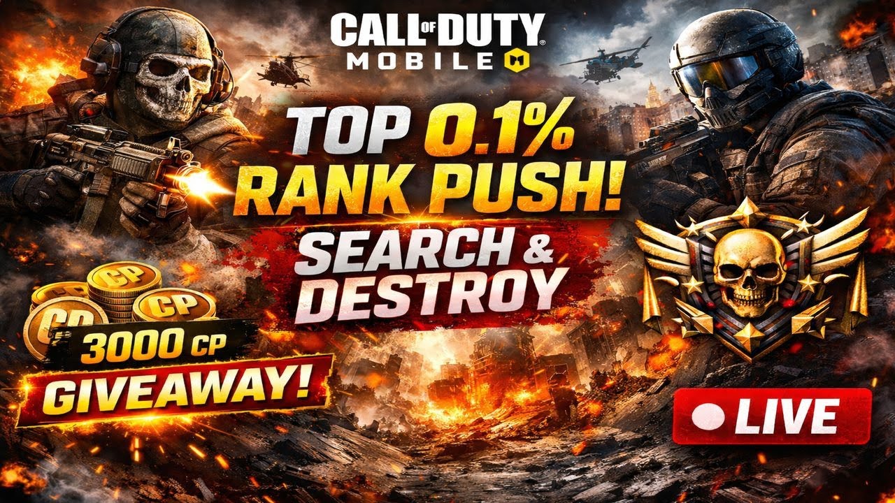 TOP 5,000 LEADERBOARD GRIND 🔥 COD Mobile Ranked LIVE 3000 CP Giveaway