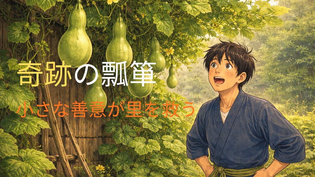 奇跡の瓢箪（ひょうたん）――小さな善意が里を救う【奇跡の民話】