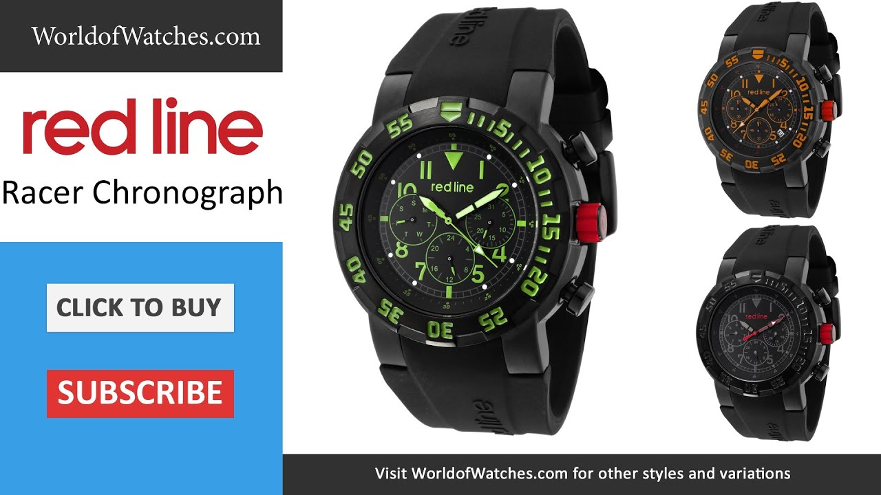 RED LINE  RPM Black Dial Black Silicone 50027-BB-01GN