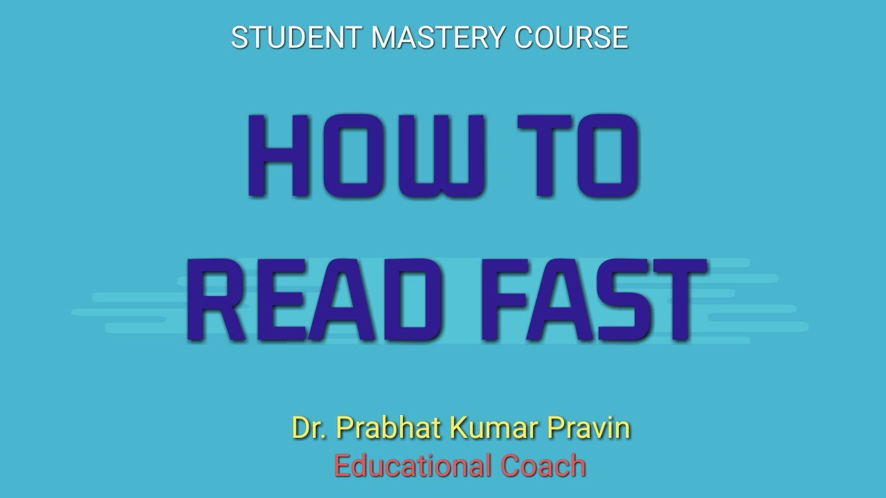 How to read fast (Student Mastry free classes ) 4th Class