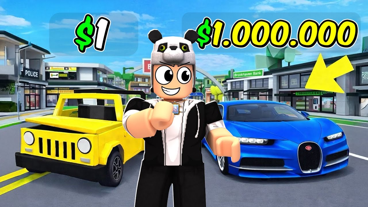 1 Dolar vs 1 Milyon Dolarlık Yarış Medeniyeti 2 - Roblox Brookhaven 🏡rp
