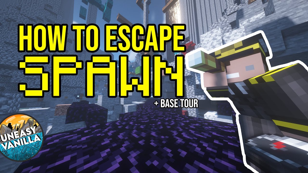 How to Escape Spawn on No Hack Anarchy (Uneasy Vanilla) | Minecraft
