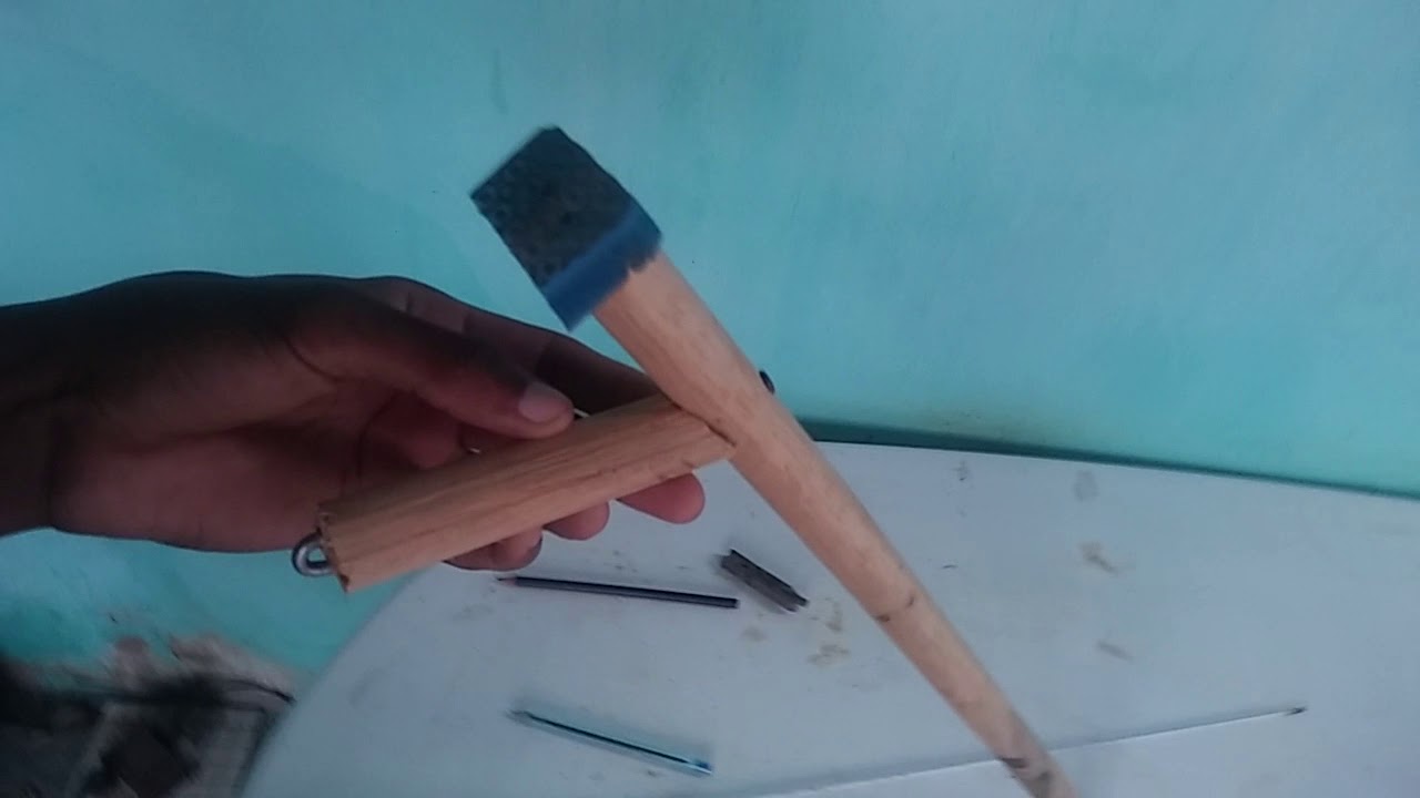 parte 2 do arpão caseiro de Cabo de vassoura
