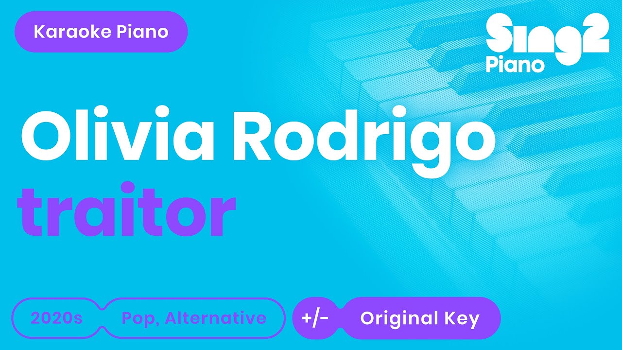 Olivia Rodrigo - traitor (Piano Karaoke)